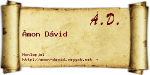 Ámon Dávid névjegykártya