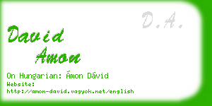 david amon business card